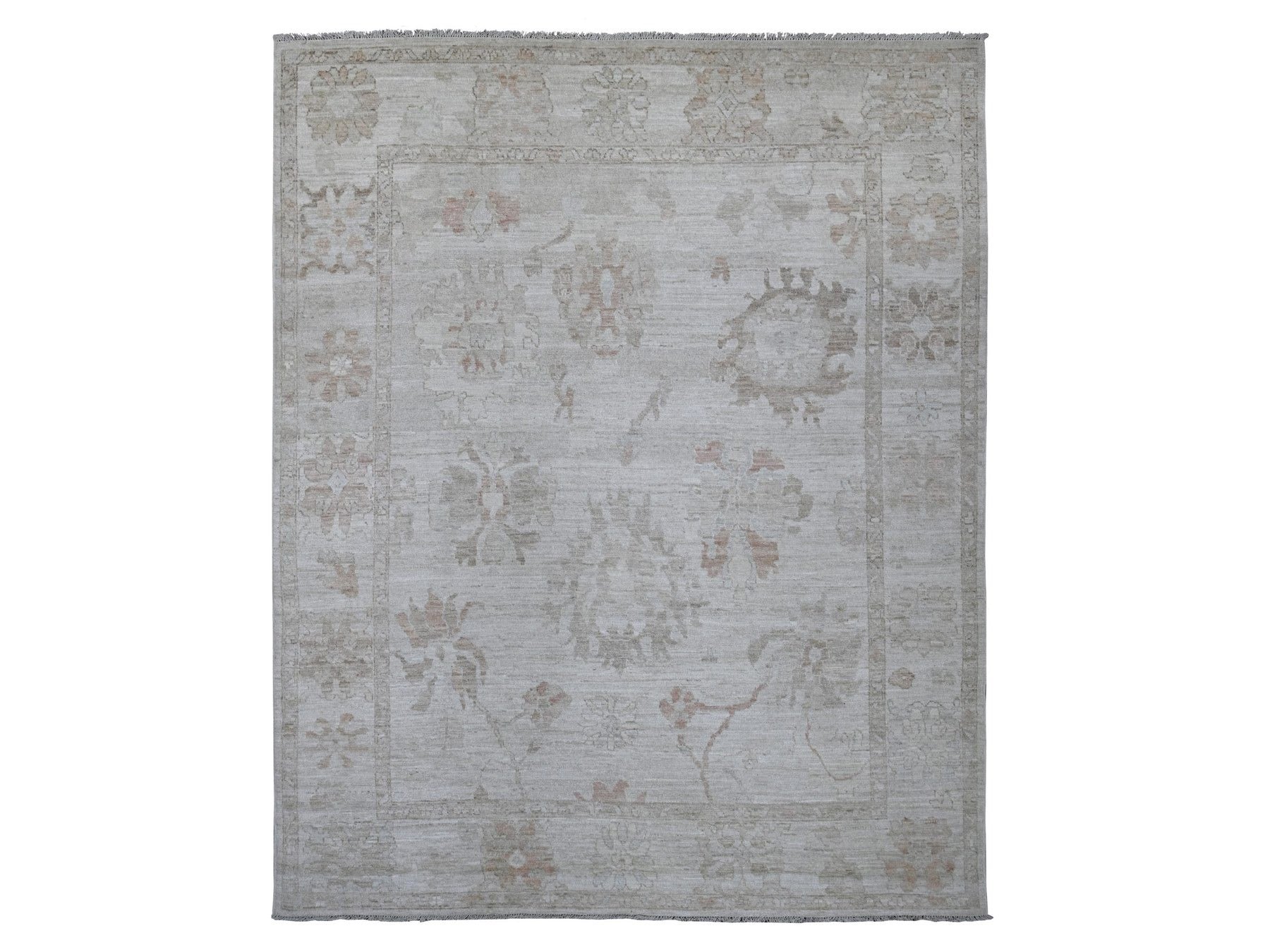 Oushak Oushak hand-knotted wool rug in Gray, 8' x 9'10" — SKU O021609