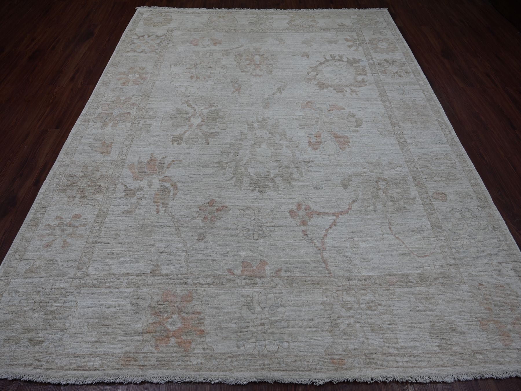 Oushak Oushak hand-knotted wool rug in Gray, 8' x 9'10" — SKU O021609 (view 2)