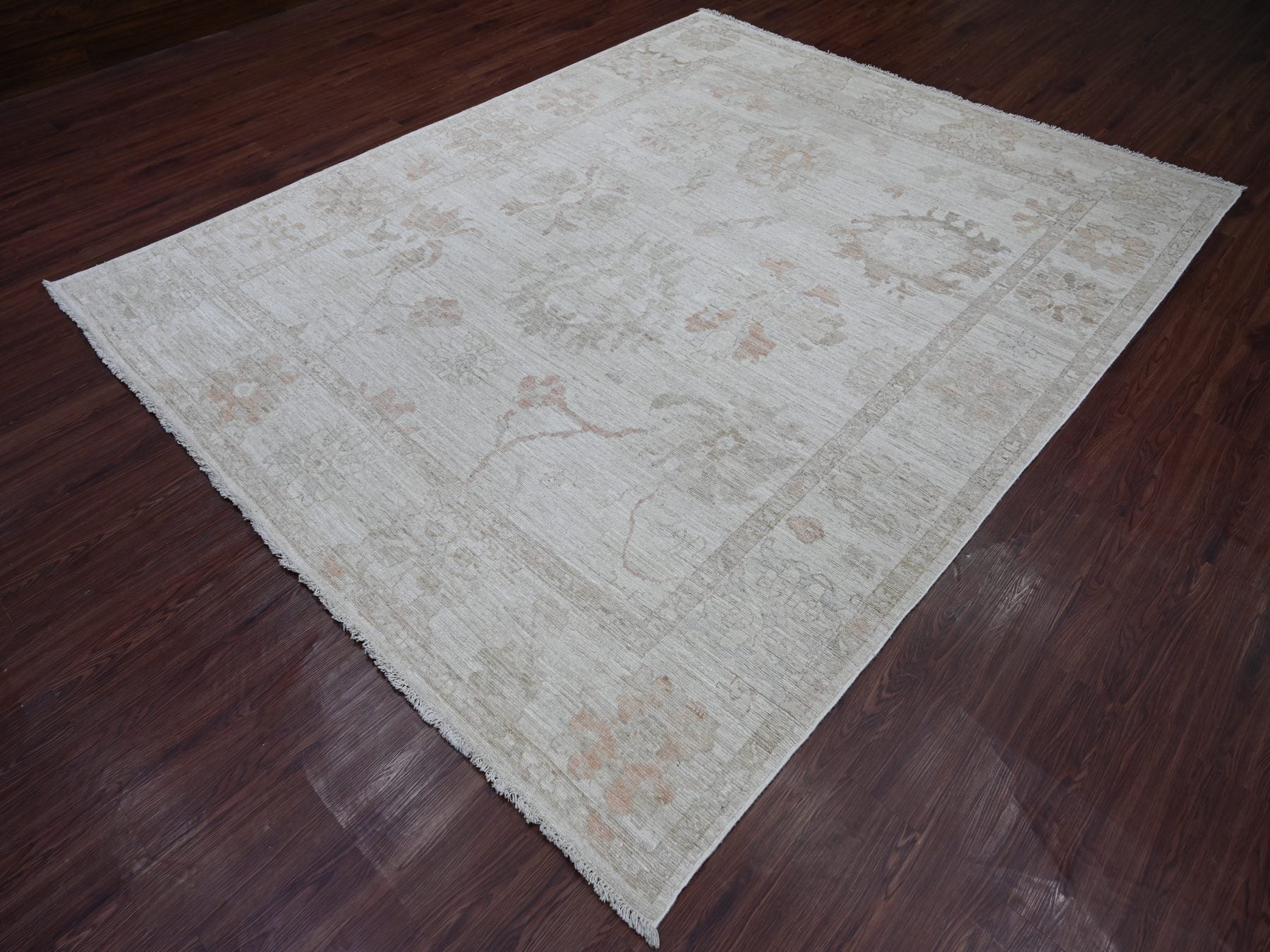 Oushak Oushak hand-knotted wool rug in Gray, 8' x 9'10" — SKU O021609 (view 3)