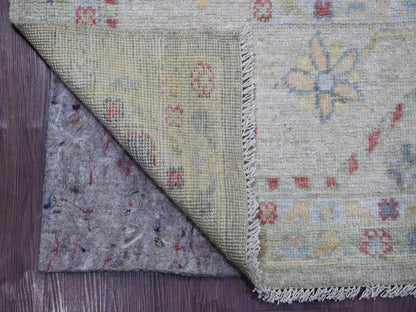 Green 8'0" x 9'10" Oushak And Peshawar Hand knotted Wool Rug - Sku: O021610
