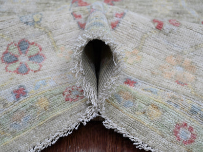 Green 8'0" x 9'10" Oushak And Peshawar Hand knotted Wool Rug - Sku: O021610