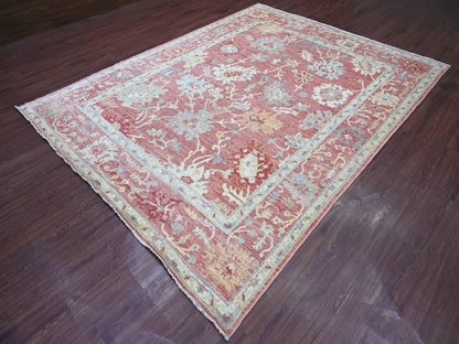 Oushak Oushak hand-knotted wool rug in Pink, 8' x 10'2" — SKU O021611 (view 3)