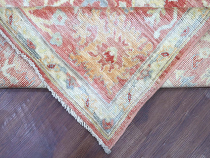 Oushak Oushak hand-knotted wool rug in Pink, 8' x 10'2" — SKU O021611 (view 6)