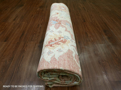 Oushak Oushak hand-knotted wool rug in Pink, 8' x 10'2" — SKU O021611 (view 9)