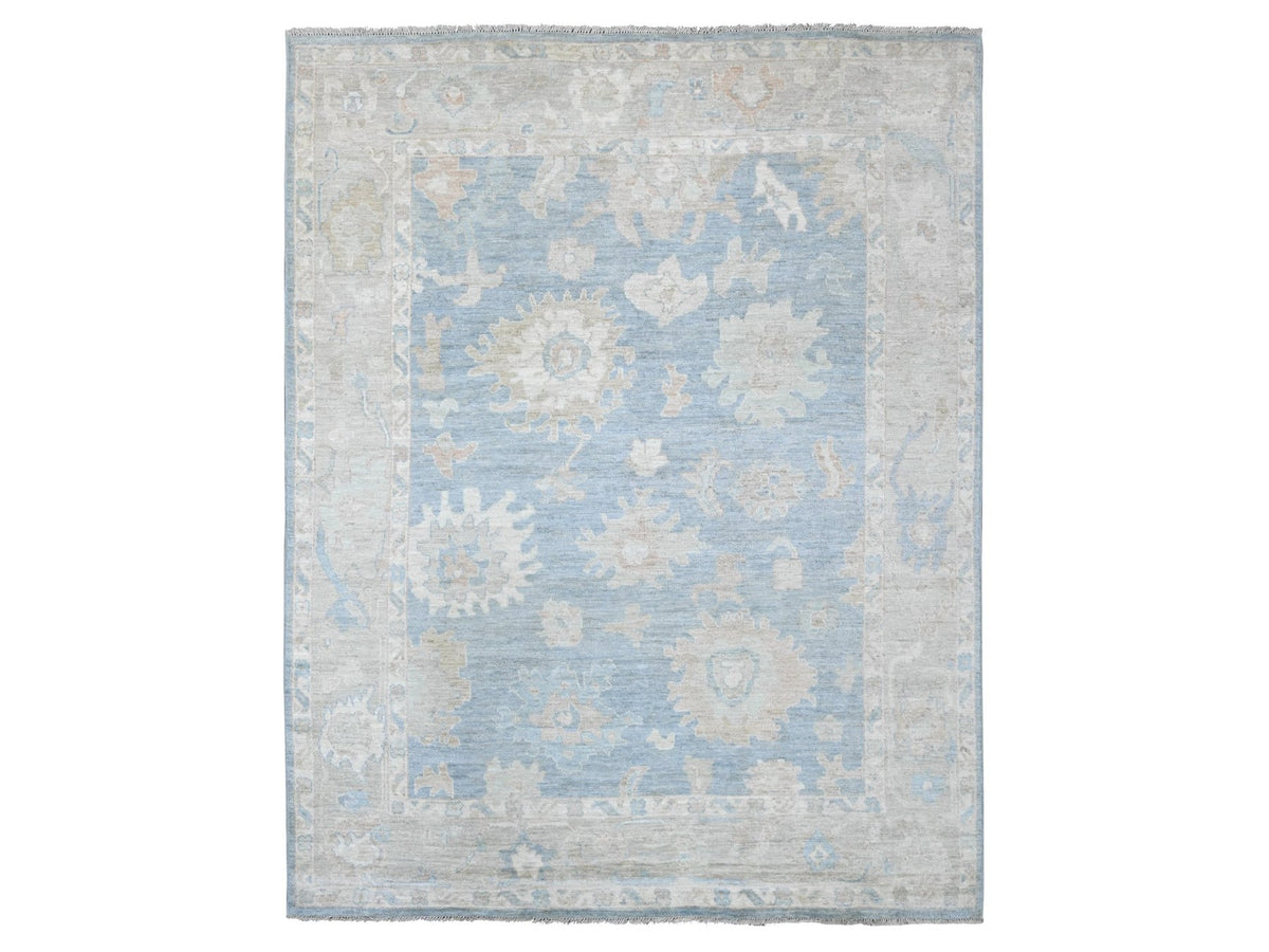 Oushak Oushak hand-knotted wool rug in Gray, 7'6" x 9'7", SKU O021613