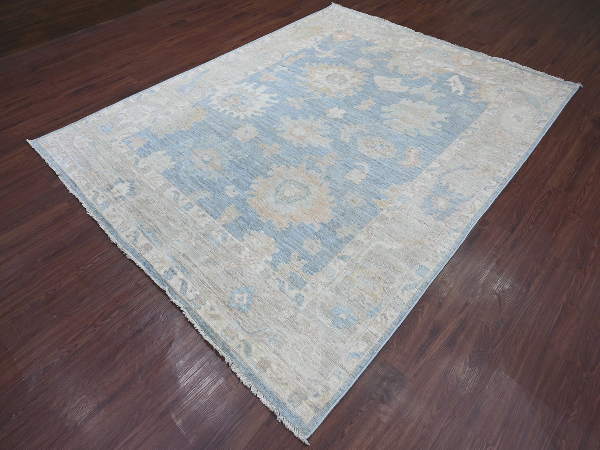 Oushak Oushak hand-knotted wool rug in Gray, 7'6" x 9'7", SKU O021613 (view 3)