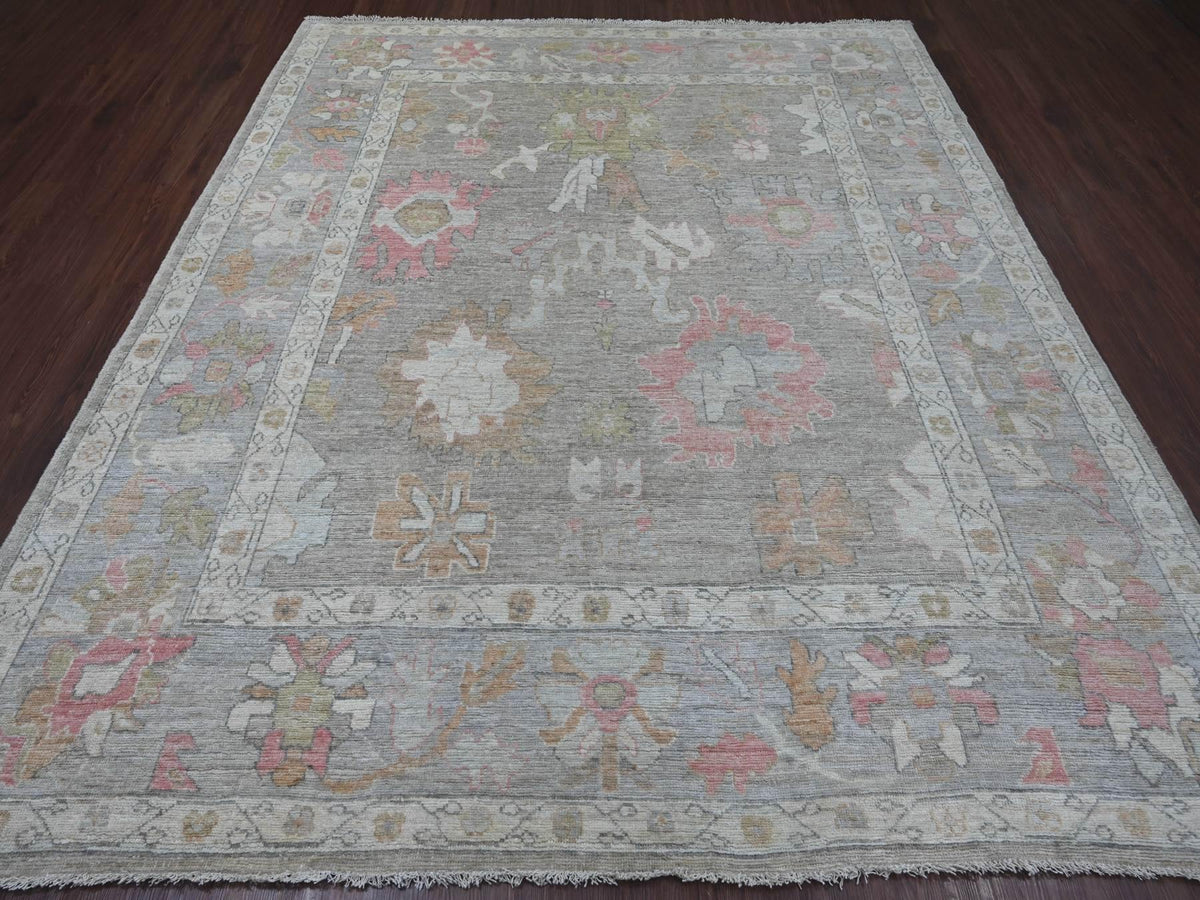 Oushak Oushak hand-knotted wool rug in Gray, 8'3" x 9'7" — SKU O021614 (view 2)
