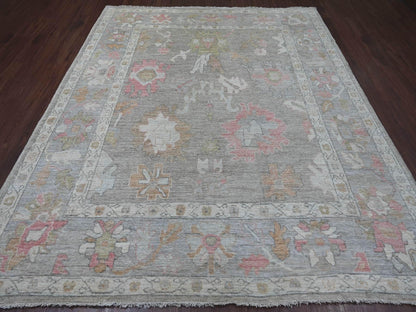 Oushak Oushak hand-knotted wool rug in Gray, 8'3" x 9'7" — SKU O021614 (view 2)