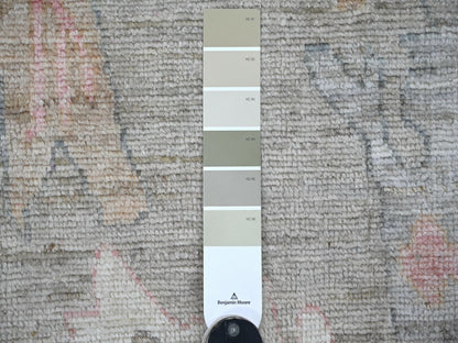 Grey 8'3" x 9'7" Oushak And Peshawar Hand knotted Wool Rug - Sku: O021614
