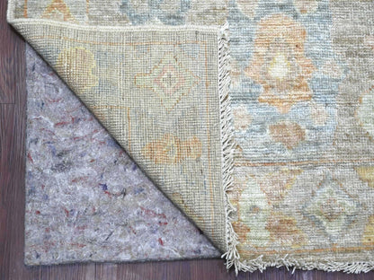 Grey 8'4" x 10'4" Oushak And Peshawar Hand knotted Wool Rug - Sku: O021615