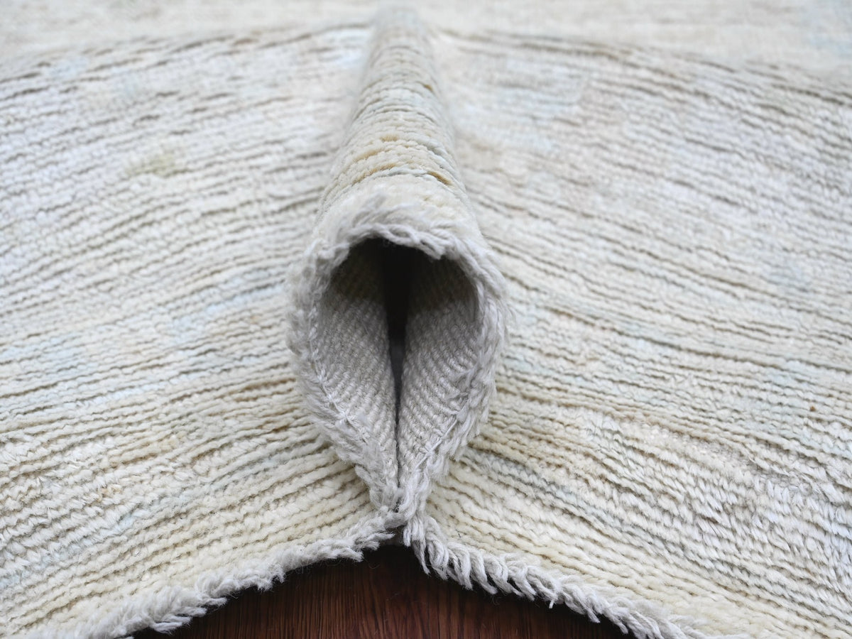 Oushak Oushak hand-knotted wool rug in Ivory & Gray, 7'9" x 9'11" — SKU O021616 (view 5)