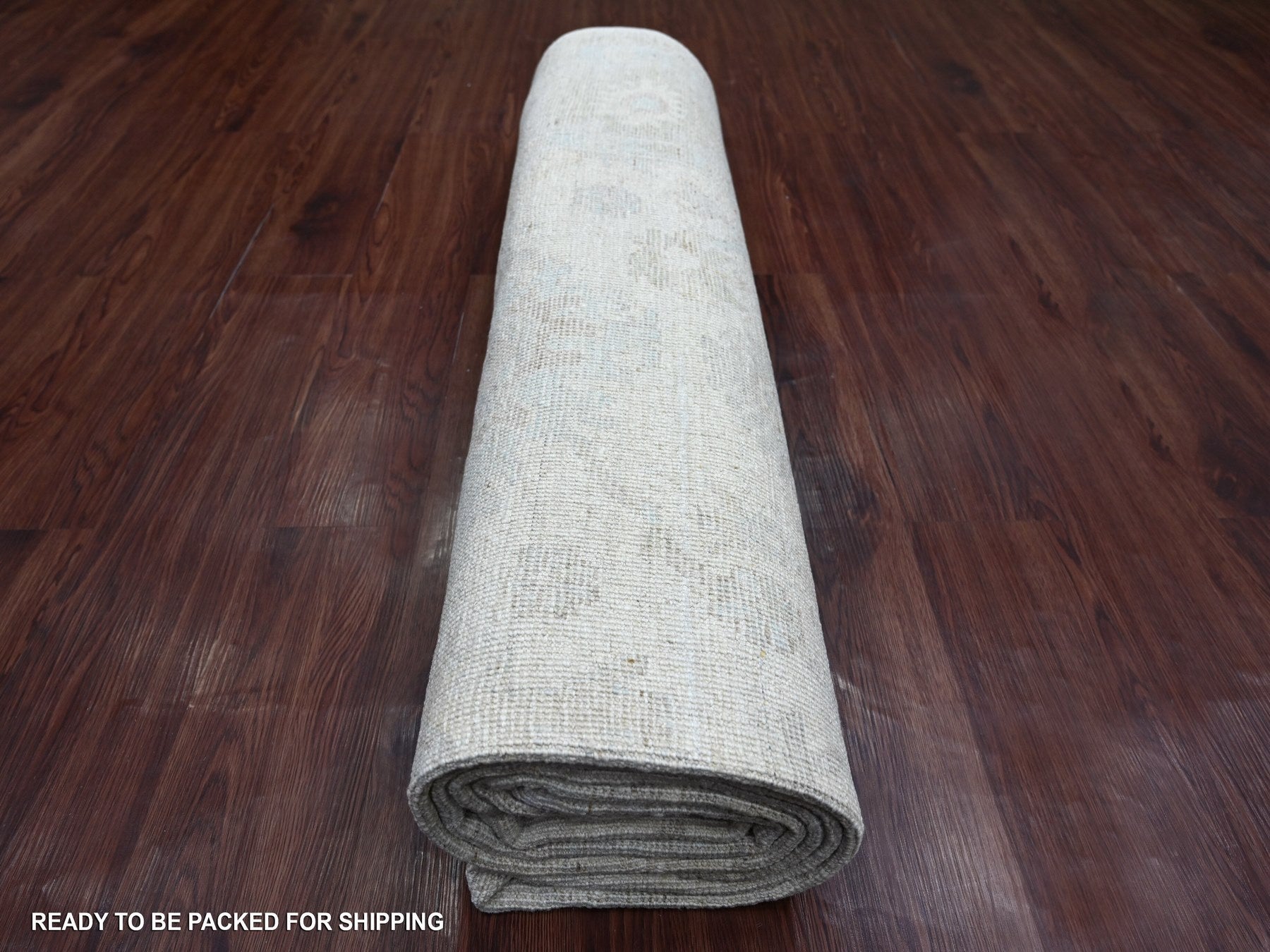 Oushak Oushak hand-knotted wool rug in Ivory & Gray, 7'9" x 9'11" — SKU O021616 (view 9)