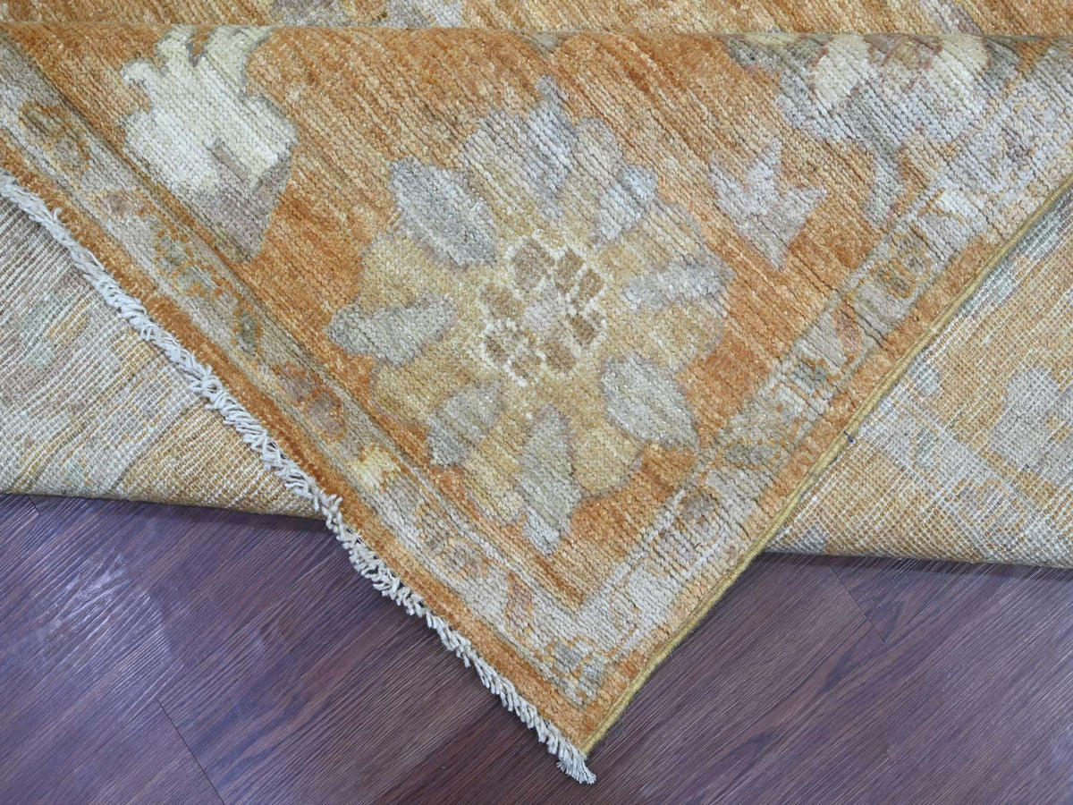 Oushak Oushak hand-knotted wool rug in Brown, 7'10" x 9'8" — SKU O021617 (view 6)
