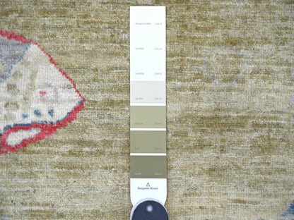 Green 8'2" x 9'9" Modern and Contemporary Hand knotted Wool Rug - Sku: O021620