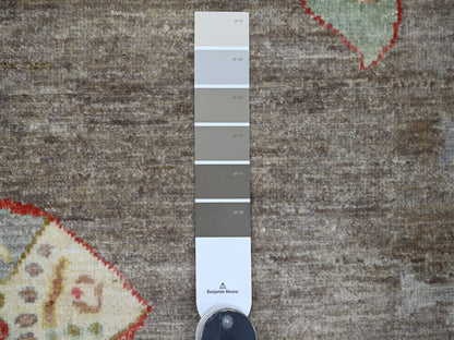 Grey 7'9" x 9'7" Modern and Contemporary Hand knotted Wool Rug - Sku: O021621