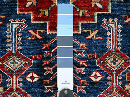 Blue 8'1" x 10'2" Tribal & Geometric Hand knotted Wool Rug - Sku: O021622