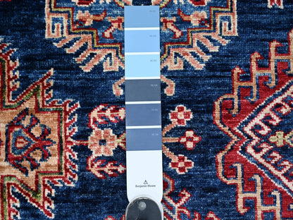 Blue 7'11" x 9'5" Tribal & Geometric Hand knotted Wool Rug - Sku: O021625