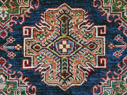 Blue 7'11" x 9'5" Tribal & Geometric Hand knotted Wool Rug - Sku: O021625