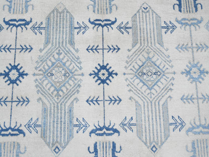 Kazak Kazak hand-knotted wool rug in Ivory, 8' x 9'6" — SKU O021626 (view 8)