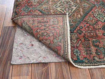 Tabriz Vintage hand-knotted wool runner in Red, 2'7" x 8'9" — SKU O02162 (view 3)
