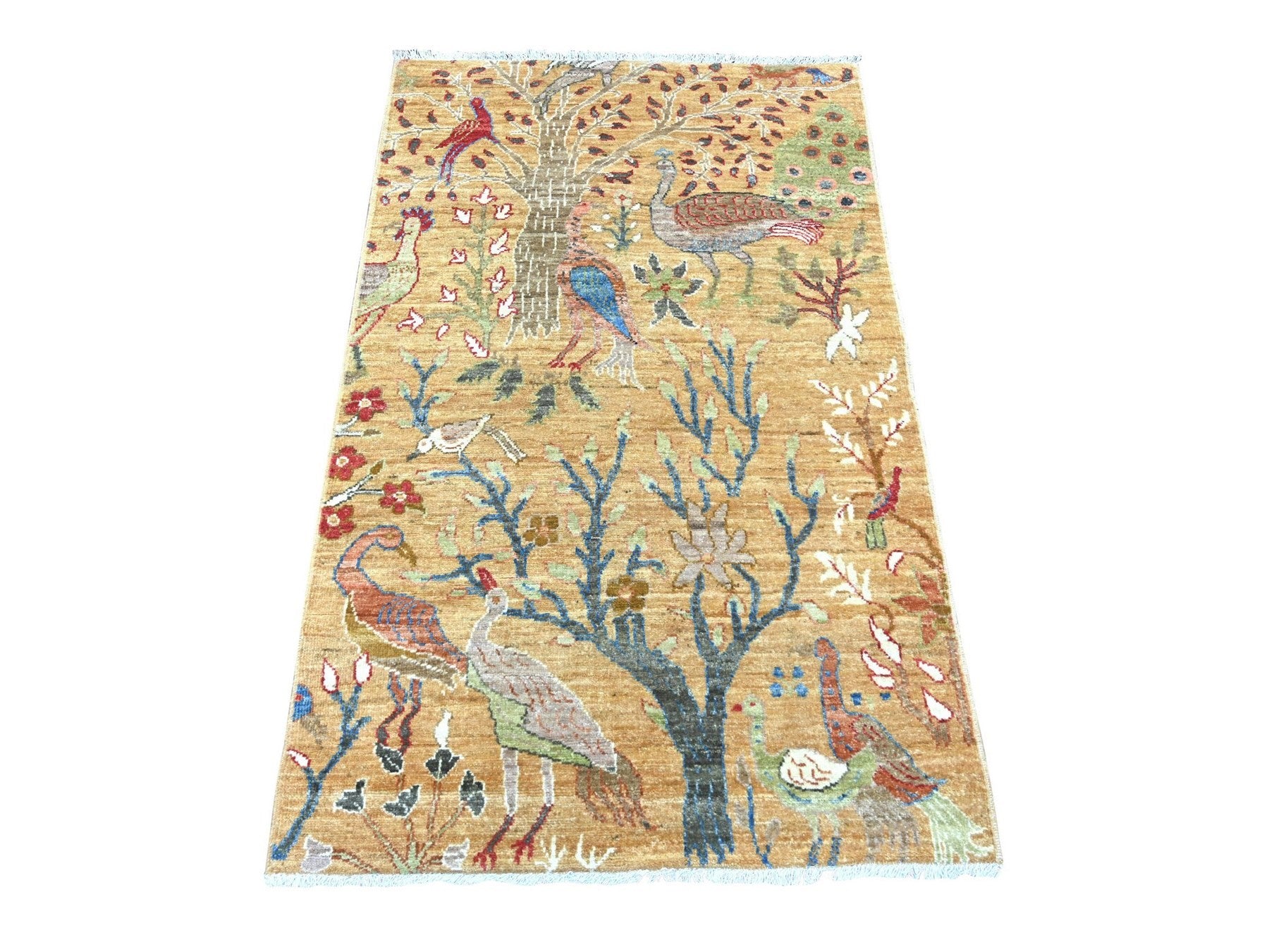 Brown 3'0" x 4'10" Oushak And Peshawar Hand knotted Wool Rug - Sku: O021630