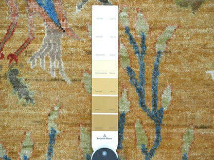 Brown 3'0" x 4'10" Oushak And Peshawar Hand knotted Wool Rug - Sku: O021630