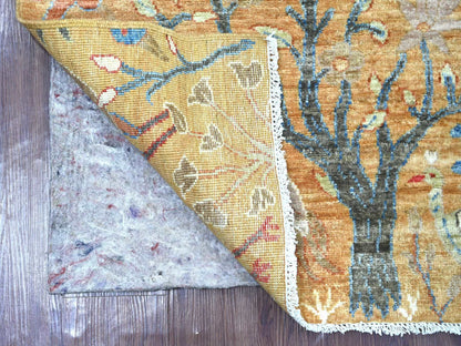 Brown 3'1" x 4'11" Oushak And Peshawar Hand knotted Wool Rug - Sku: O021633