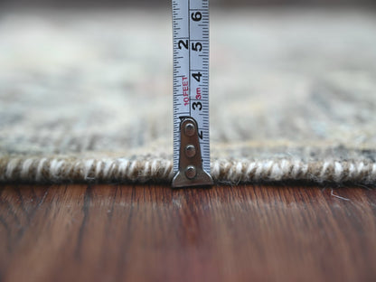 Brown 2'5" x 19'9" Oushak And Peshawar Hand knotted Wool Rug - Sku: O021636
