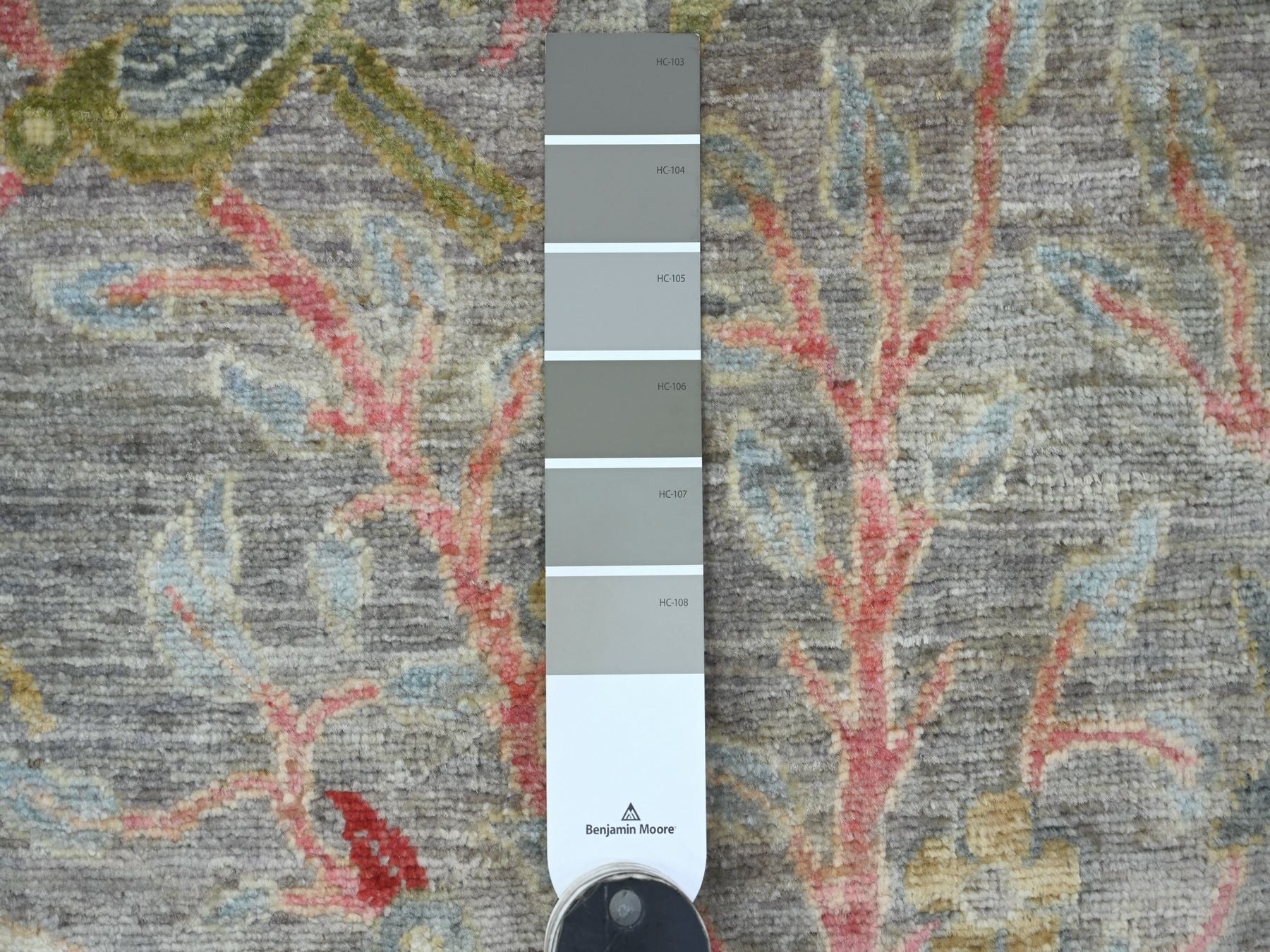 Peshawar Oushak hand-knotted wool runner in Gray, 2'11" x 21'4" — SKU O021638 (view 3)