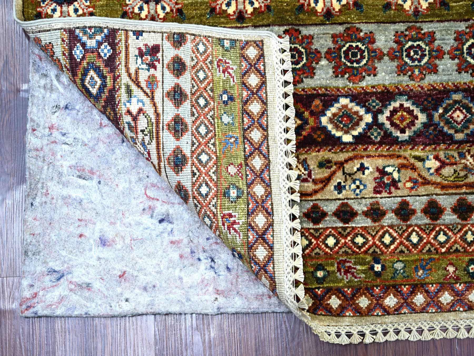 Brown 5'0" x 6'11" Tribal & Geometric Hand knotted Wool Rug - Sku: O021645
