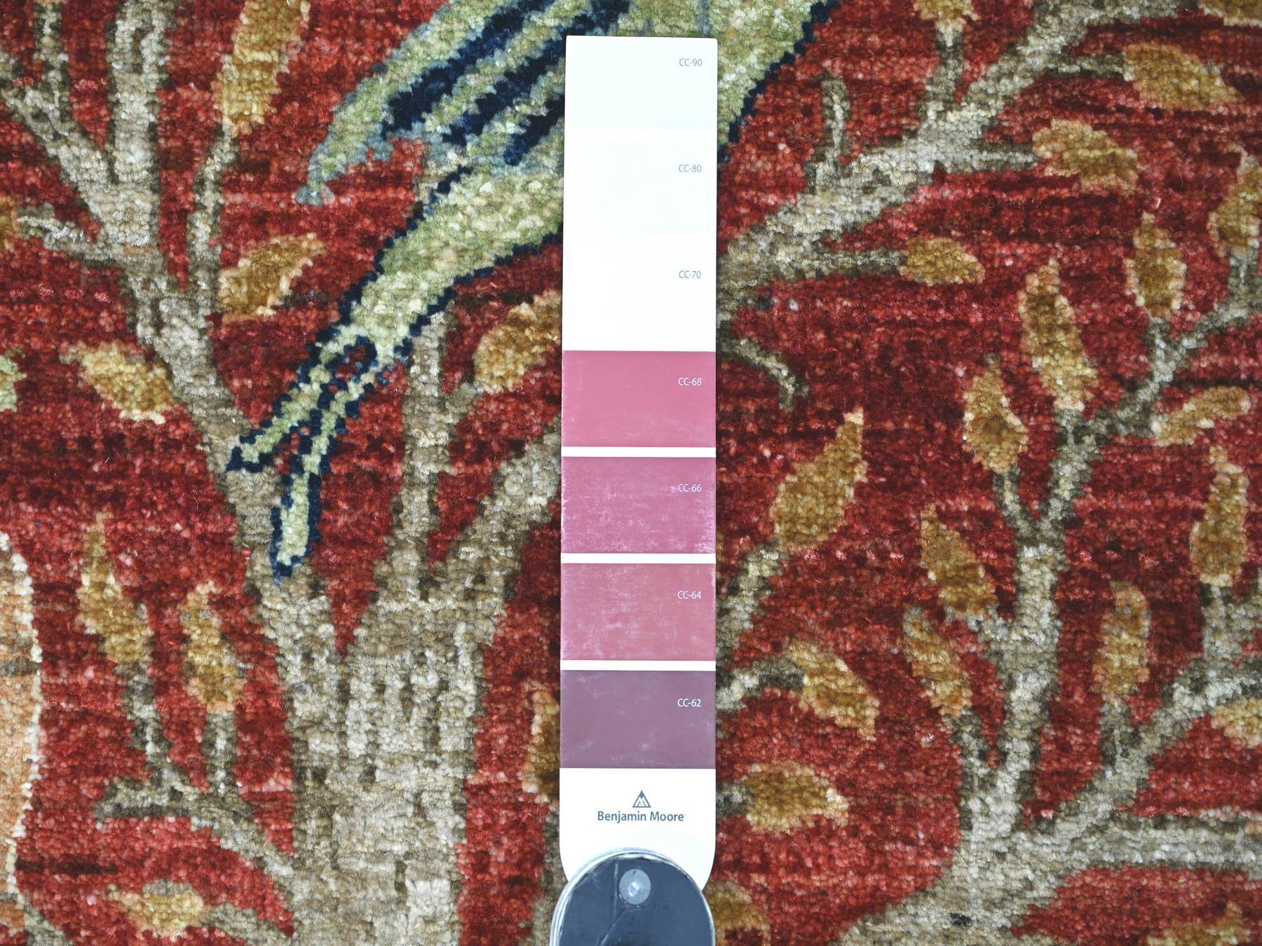 Peshawar Oushak hand-knotted wool runner in Red, 2'7" x 19'9" — SKU O021647 (view 3)