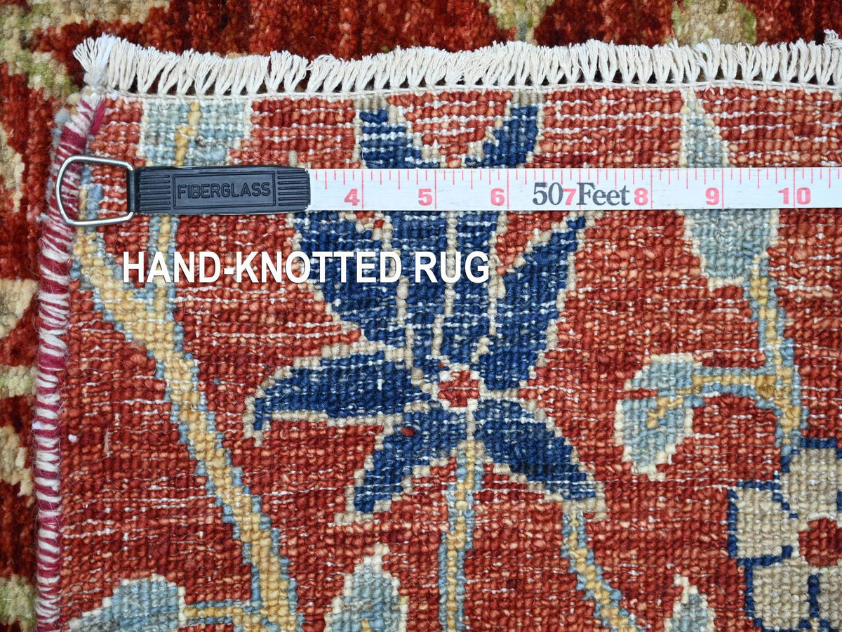 Peshawar Oushak hand-knotted wool runner in Red, 2'7" x 19'9" — SKU O021647 (view 6)