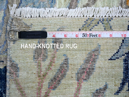 Peshawar Oushak hand-knotted wool runner in Green, 2'7" x 12'3" — SKU O021648 (view 6)