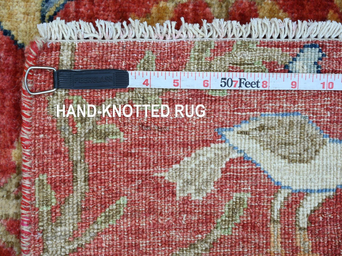 Peshawar Oushak hand-knotted wool runner in Red, 2'6" x 8'1" — SKU O021652 (view 6)
