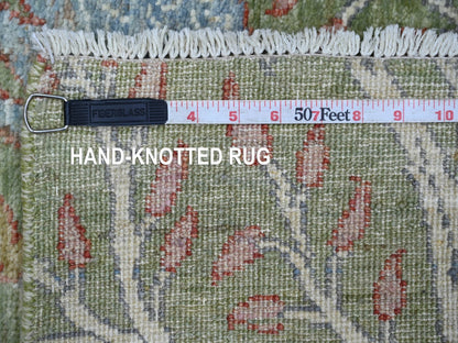 Green 3'0" x 4'11" Oushak And Peshawar Hand knotted Wool Rug - Sku: O021653