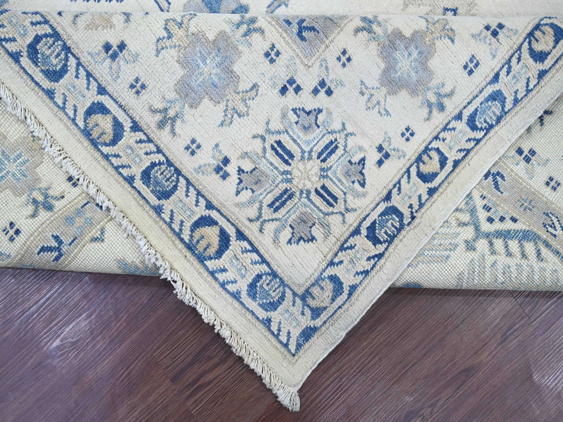 Kazak Kazak hand-knotted wool rug in Ivory, 7'10" x 9'9" — SKU O021656 (view 6)