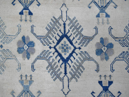 Kazak Kazak hand-knotted wool rug in Ivory, 7'10" x 9'9" — SKU O021656 (view 8)