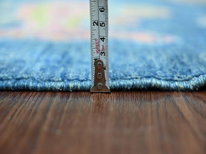 Blue 4'11" x 6'10" Modern and Contemporary Hand knotted Wool Rug - Sku: O021657