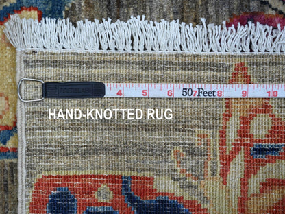 Peshawar Modern / Contemporary hand-knotted wool rug in Gray, 3'10" x 5'11" — SKU O021658 (view 6)