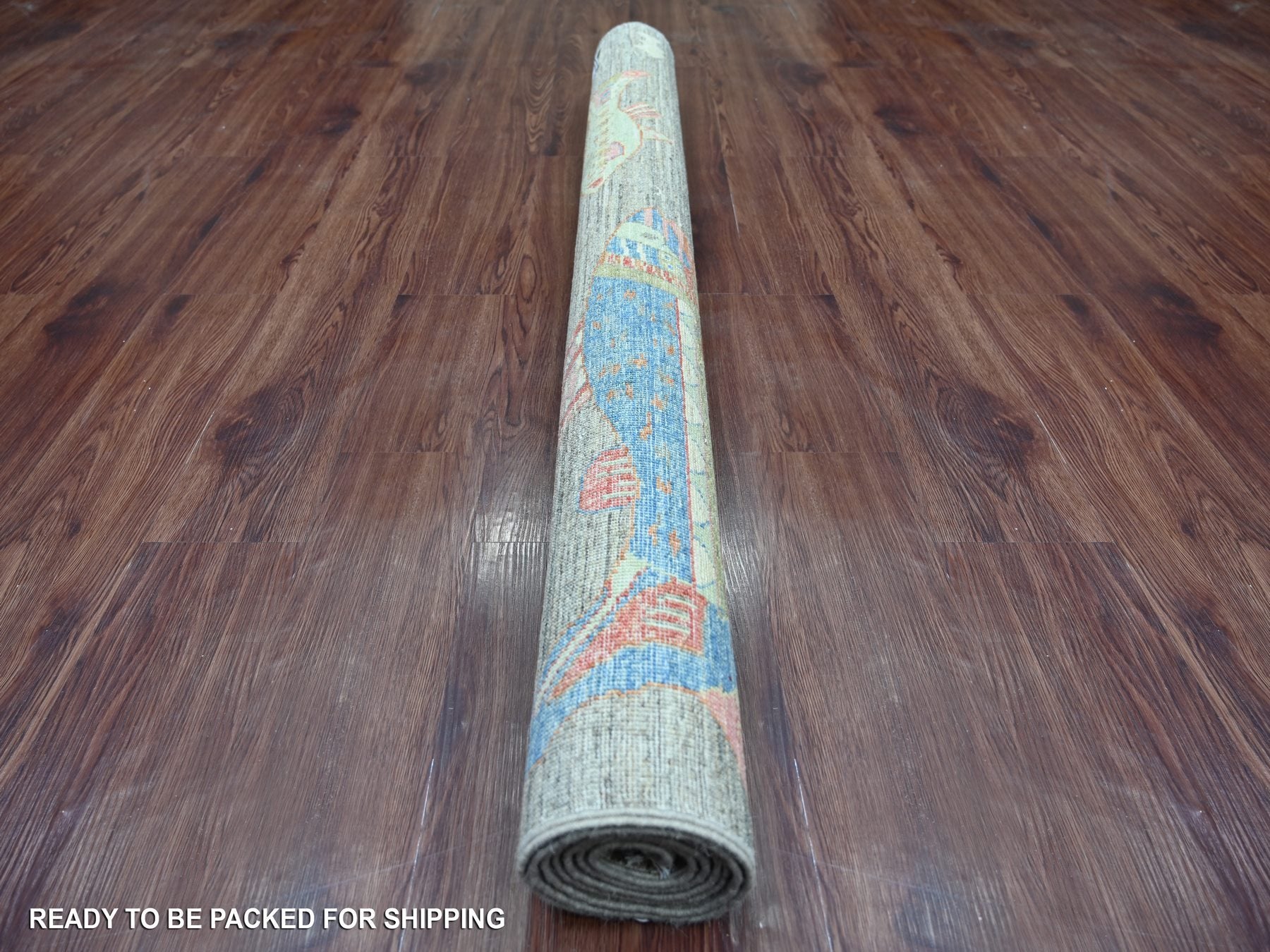 Peshawar Modern / Contemporary hand-knotted wool rug in Gray, 4'11" x 6'6" — SKU O021659 (view 4)