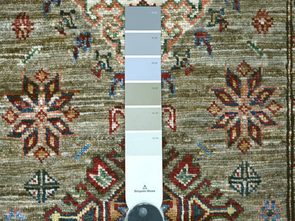 Green 2'7" x 4'6" Tribal & Geometric Hand knotted Wool Rug - Sku: O021673
