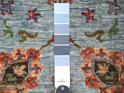 Blue 2'9" x 8'6" Tribal & Geometric Hand knotted Wool Rug - Sku: O021679