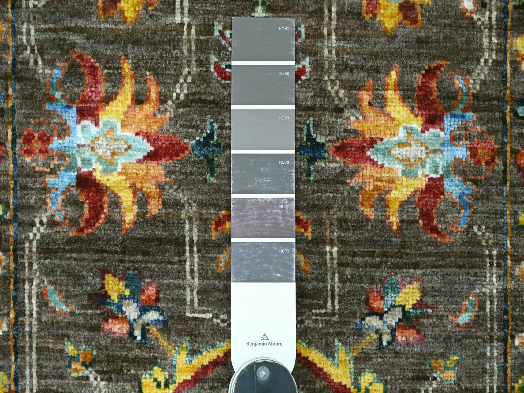Tribal & Geometric hand-knotted wool rug in Gray, 2'8" x 4' — SKU O021682 (view 3)