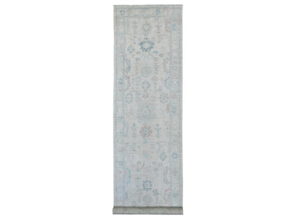 Oushak Oushak hand-knotted wool rug in Gray, 4' x 19'1" — SKU O021689