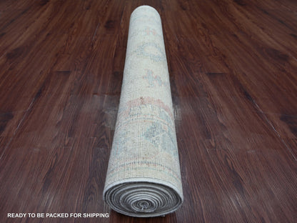 Oushak Oushak hand-knotted wool rug in Gray, 4' x 19'1" — SKU O021689 (view 4)