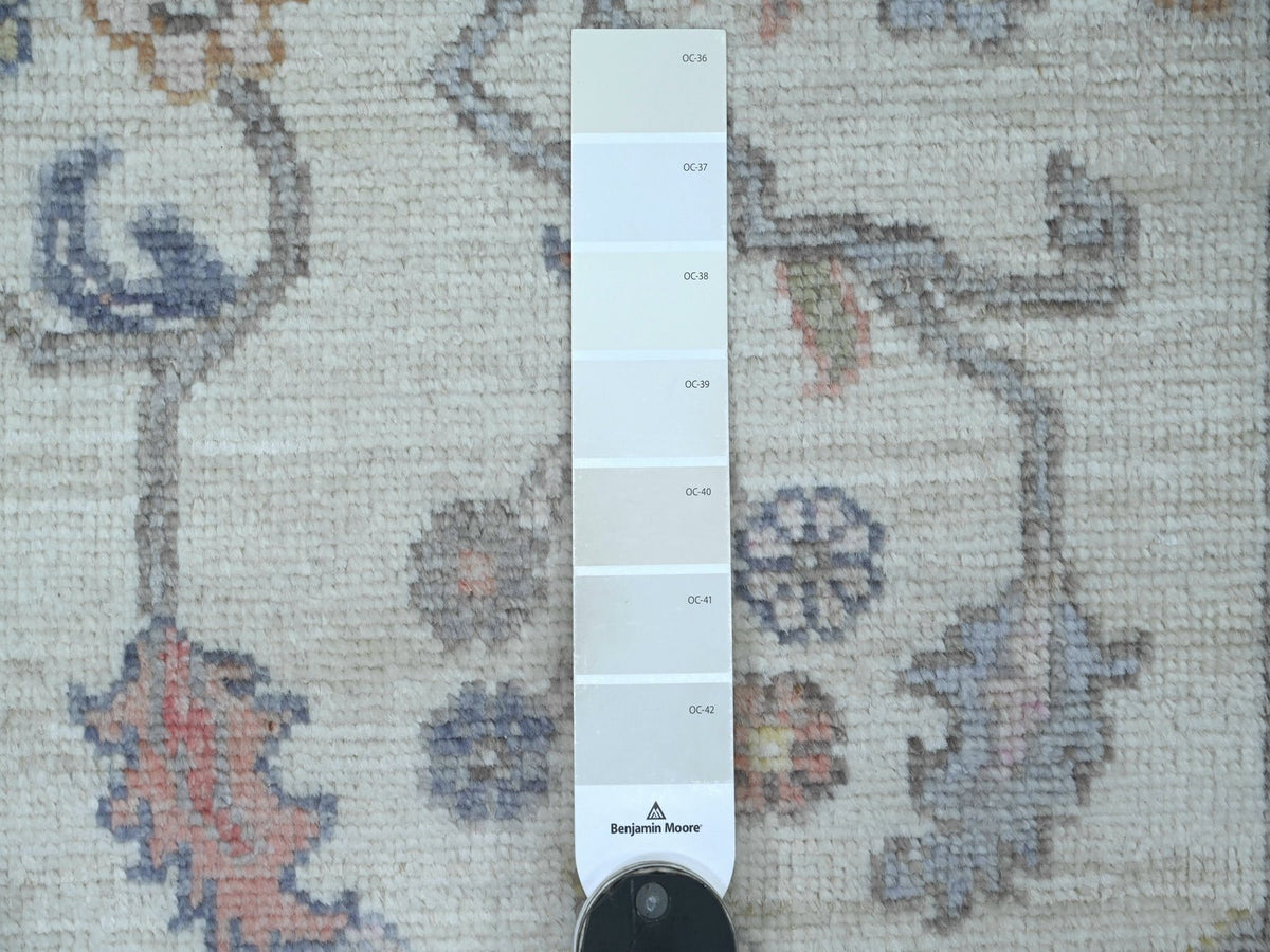 Oushak Oushak hand-knotted wool runner in Ivory, 2'10" x 20'4" — SKU O021692 (view 3)