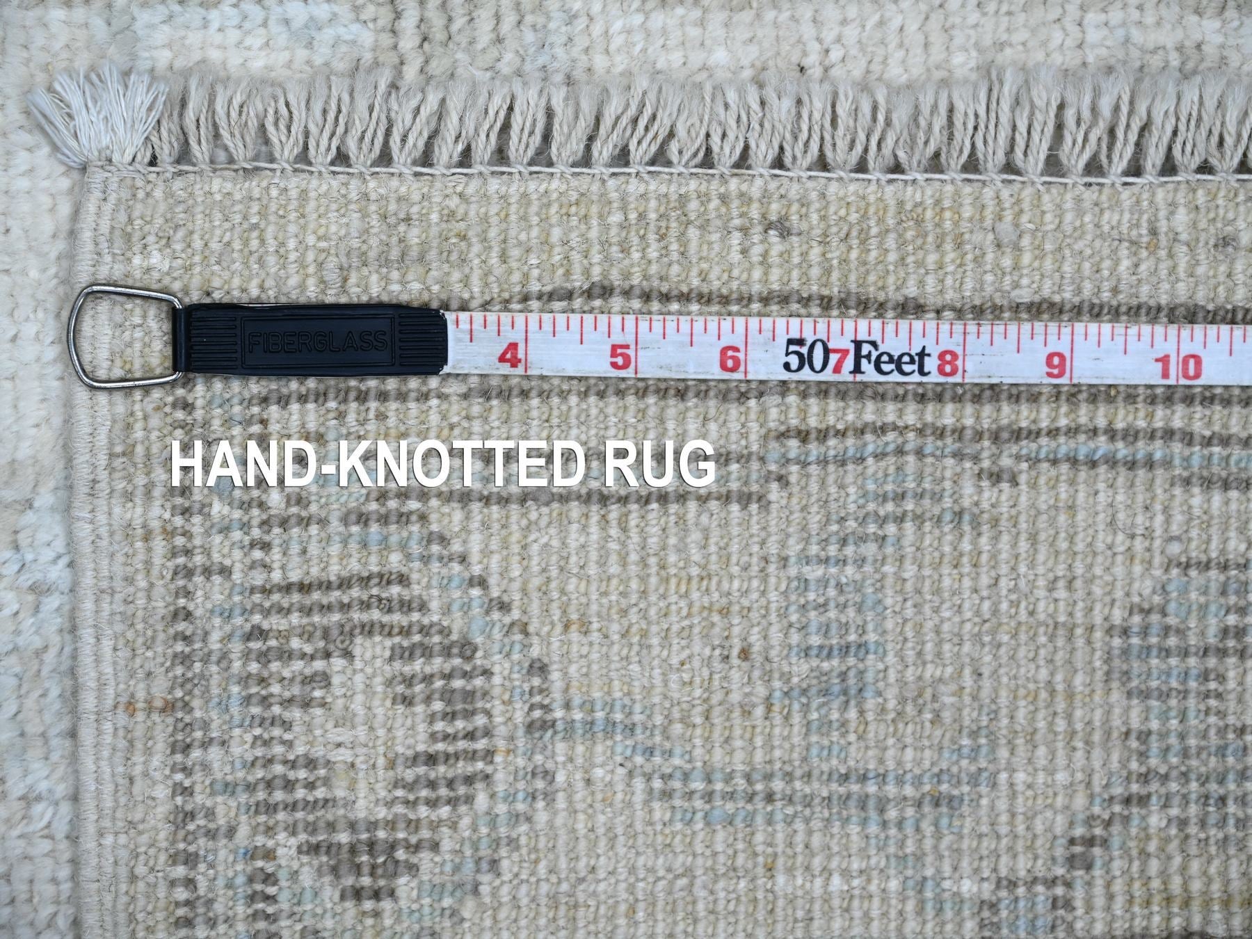 Oushak Oushak hand-knotted wool rug in Ivory, 2'7" x 9'8" — SKU O021693 (view 6)