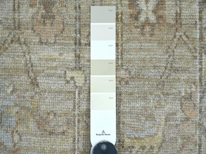 Brown 1'11" x 3'1" Oushak And Peshawar Hand knotted Wool Rug - Sku: O021695
