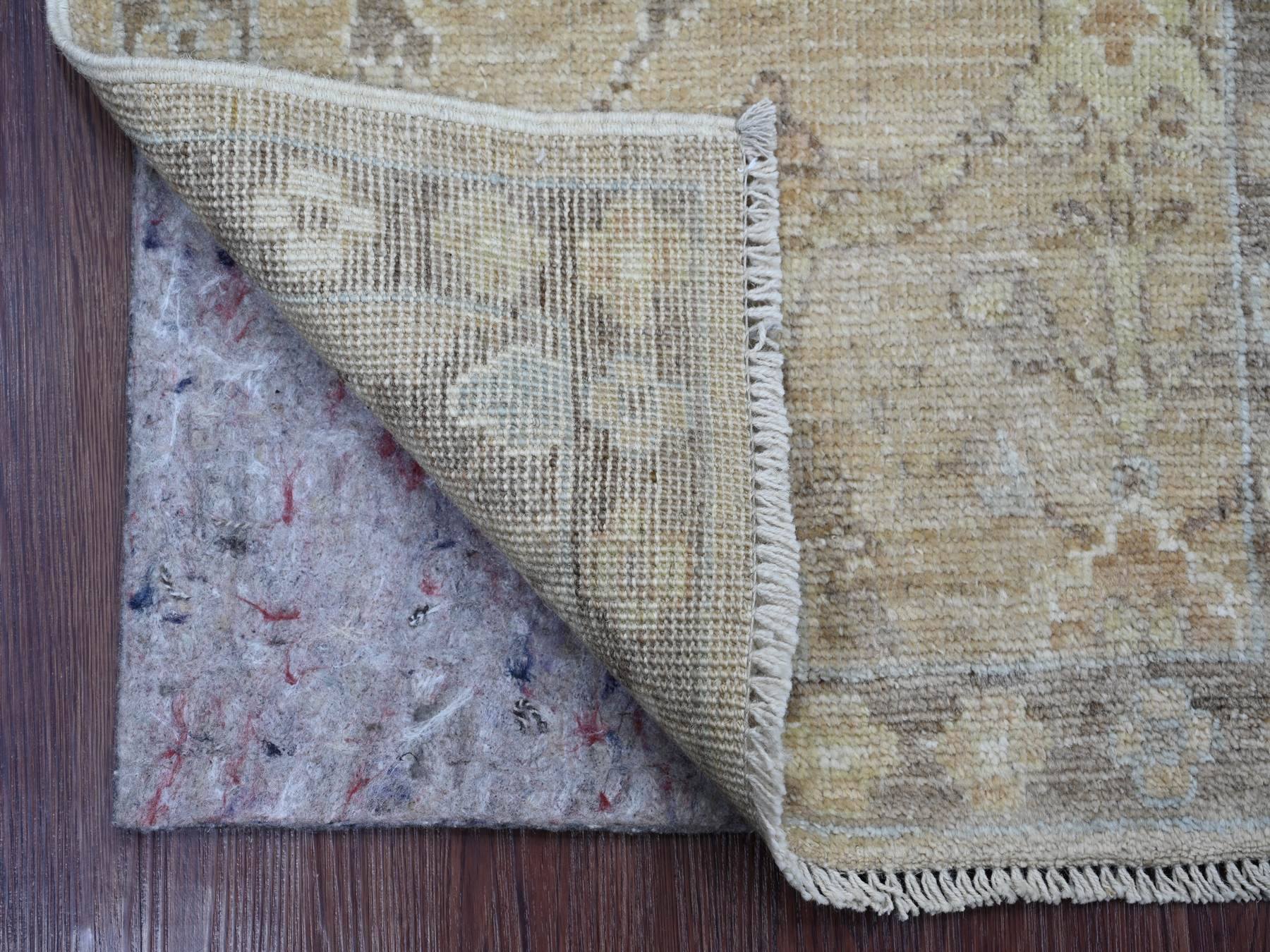 Brown 2'0" x 2'11" Oushak And Peshawar Hand knotted Wool Rug - Sku: O021696