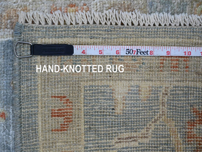 Blue 2'0" x 2'11" Oushak And Peshawar Hand knotted Wool Rug - Sku: O021697
